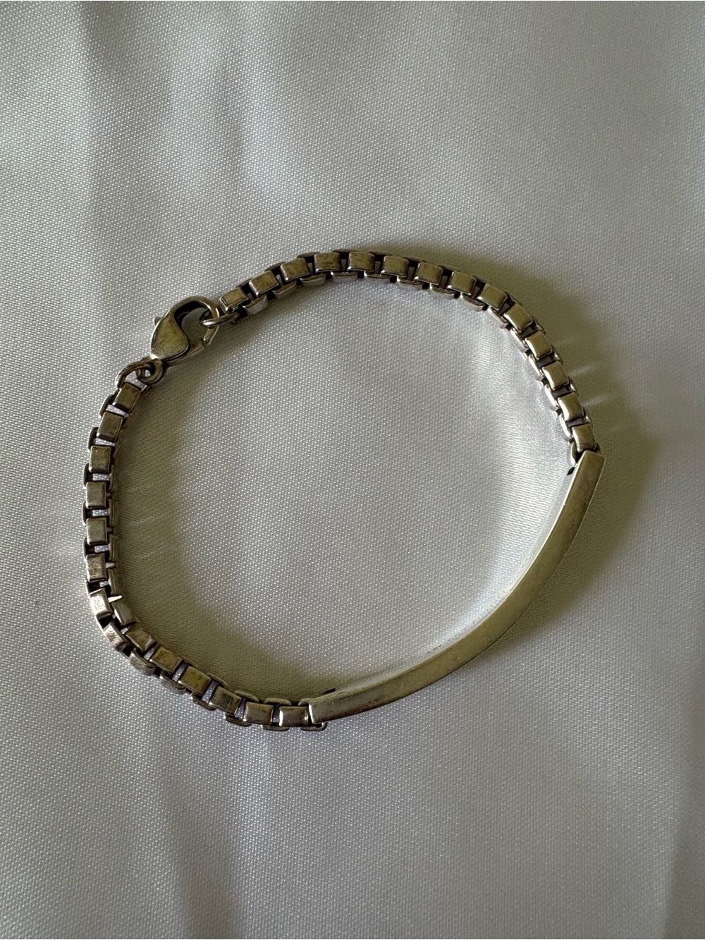 Tiffany & Co. Venetian Link ID Bracelet. Sterling silver.